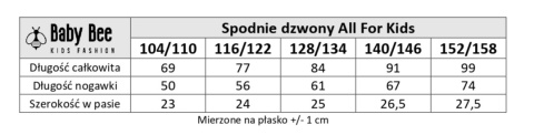 Spodnie Dzwony All For Kids Pepitka Spodnie Dzwony All For Kids Pepitka