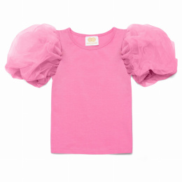 Blouse with Puffed sleeves Bubble Gum