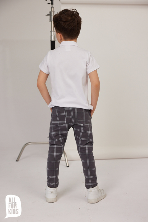 Tartan Trousers All For Kids Grafit Tartan Trousers All For Kids Grafit
