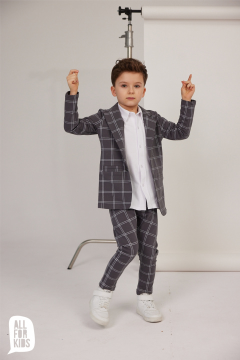 Tartan Trousers All For Kids Grafit Tartan Trousers All For Kids Grafit
