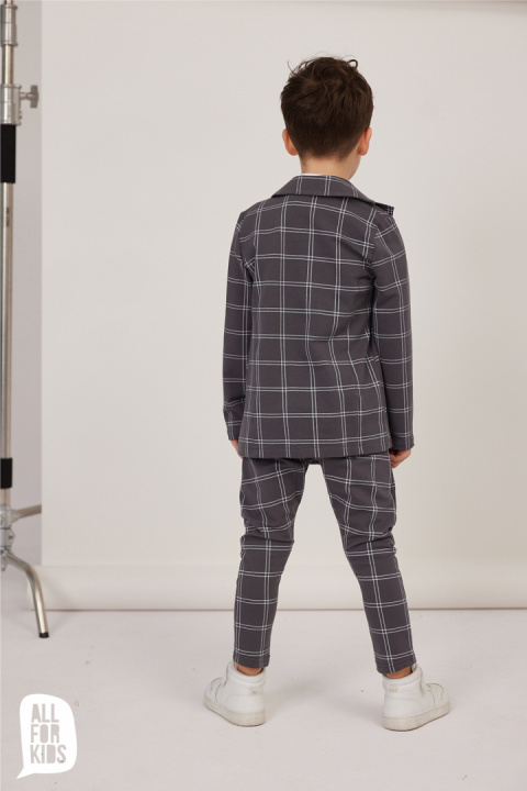 Tartan Trousers All For Kids Grafit Tartan Trousers All For Kids Grafit