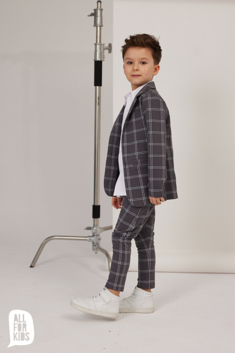 Tartan Trousers All For Kids Grafit Tartan Trousers All For Kids Grafit