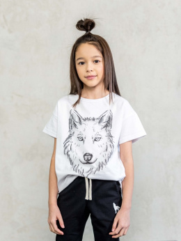 T-shirt MashMnie Wolf White