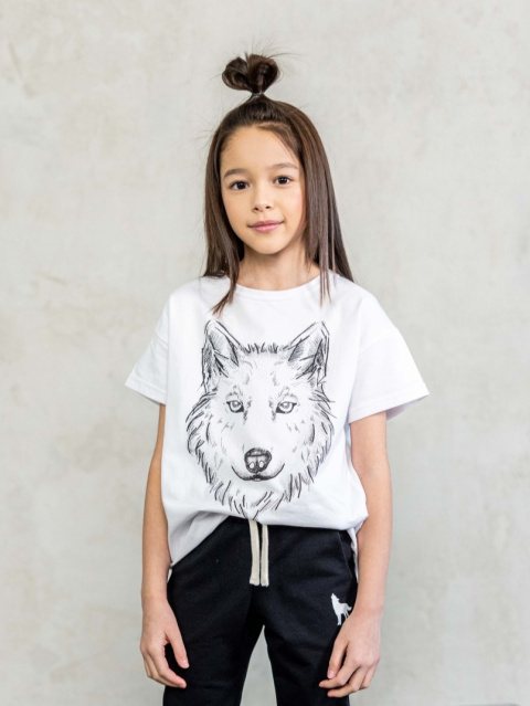 T-shirt MashMnie Wolf White T-shirt MashMnie Wolf White