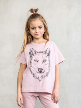 T-shirt MashMnie Wolf Różowy
