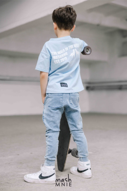 Spodnie Jeansowe z zakładkami Mashmnie Niebieskie