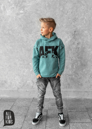 Bluza z kapturem All For Kids miętowa