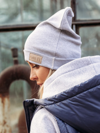 Czapka prążek BEANIE Tuss World grey