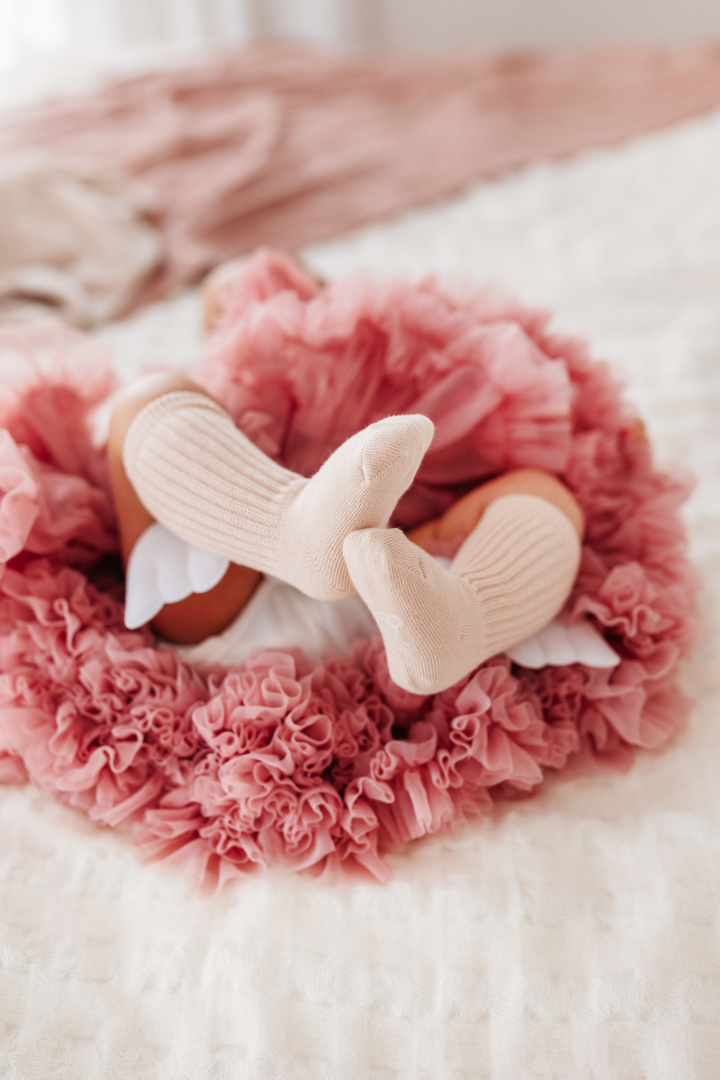 Angel Knee Highs Mamasfeet Biscuit Angel Knee Highs Mamasfeet Biscuit