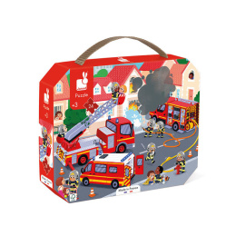 Puzzle w walizce Strażacy 24 elementy 3+ Janod