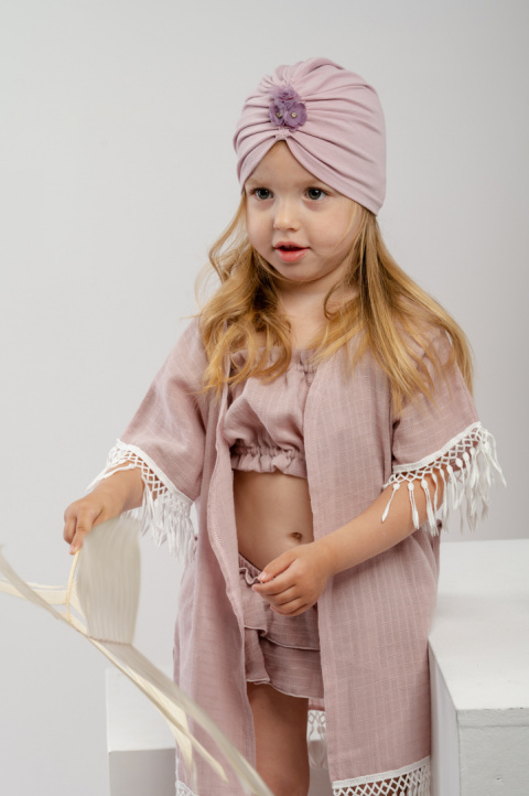 Turban bawełniany Tegan Jamiks fiolet Turban bawełniany Tegan Jamiks fiolet