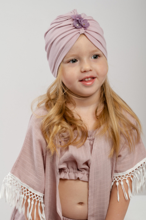 Turban bawełniany Tegan Jamiks fiolet Turban bawełniany Tegan Jamiks fiolet
